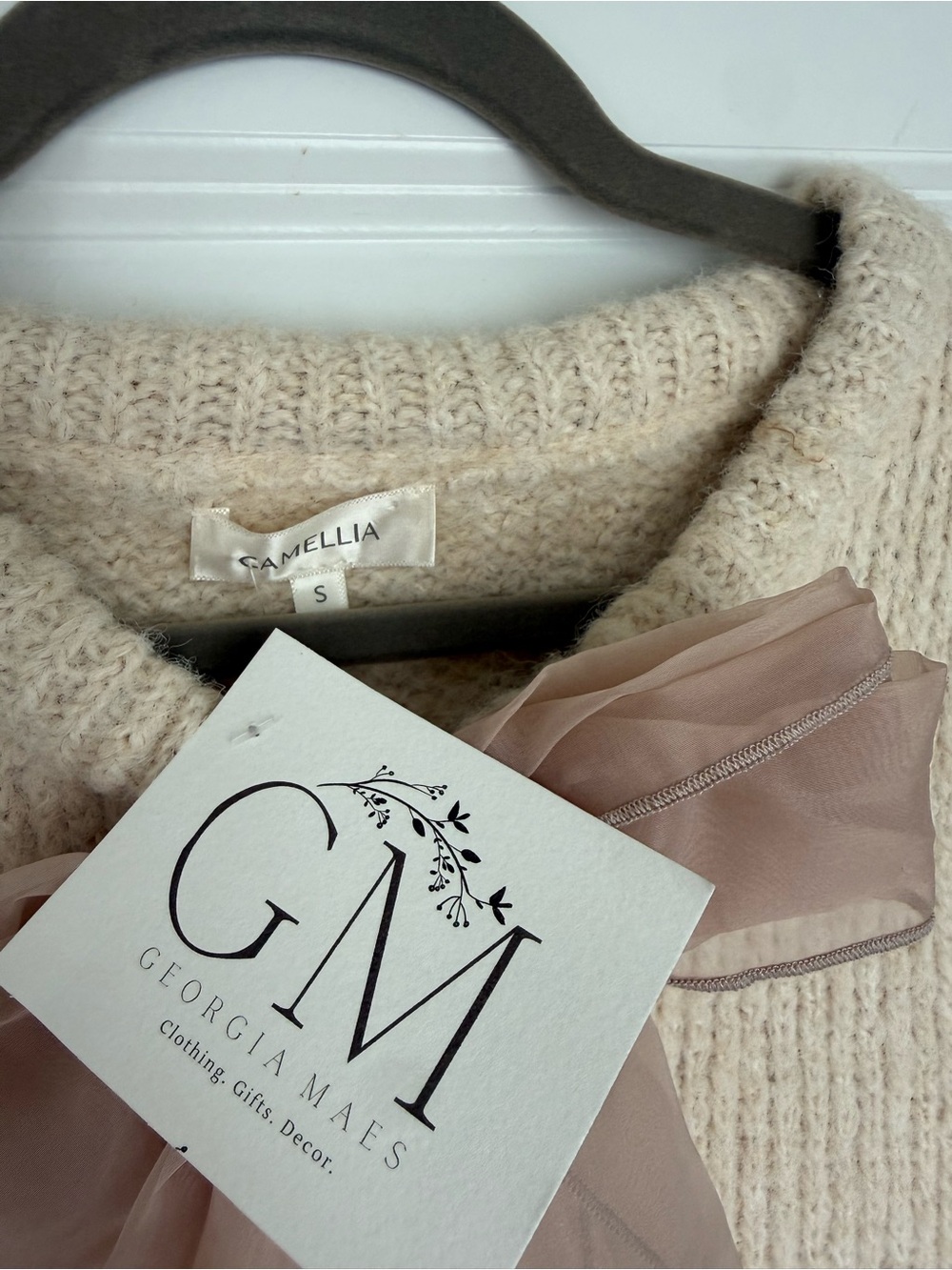 NWT Camellia Grace Chiffon Bow Cardigan - Picture 11 of 13